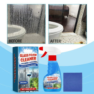 Foaming Glass Cleaner Spray Streak-Free Mild Efficiently Stains Removing Shine Glass for Home Mirror Windows Cleaning Supplies