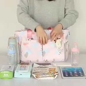 EZYLITTLES Multi Function Mommy Bag Baby Diaper Bag Nylon Portable Large Capacity Mother Diapers Bag Stroller Bag Beg Wanita Ibu