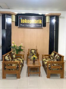 Sofa Tamu 221 Minimalis - Kursi Tamu Kayu Mahoni Termurah Terlaris Cirebon Tegal Pekalongan
