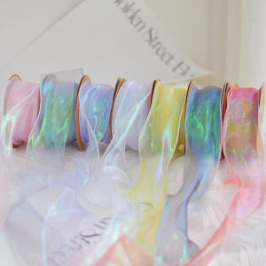 Ruy Băng Lụa Đuôi Cá Màu Sắc Quà Tặng Ngày Nhà Giáo Ruy Băng Đóng Gói Bó Hoa Tươi Trang Trí Bánh DIY Vật Liệu Ruy Băng