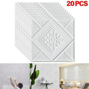 20Pc 35X35cm Imitation Brick Wallpaper Self-adhesive Waterproof Moisture-proof Living Room Background Bedroom Wall Decoration