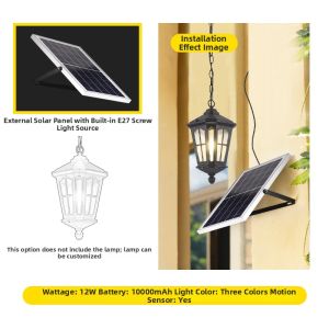 VINCAN | Solar Outdoor Water-resistant Pendant Light with Motion Sensor