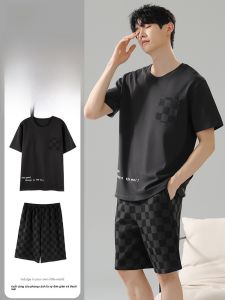 MiiOW | Bộ đồ ngủ cotton mỏng mùa hè cho nam MiiOW thoáng khí không gây bỏng rát có thể mặc ngoài trời Bộ đồ mặc nhà thoải mái thoáng khí