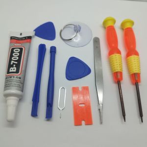 OBENG SERVICE HP 10 in 1 + LEM B7000 15 ML BENING BISA BUAT SEMUA HP ANDROID