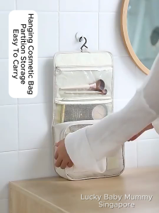 Travel Toiletry Bag / Foldable Cosmetic Bags / Makeup Storage Bag / Large Capacity Toiletries Hangbag
