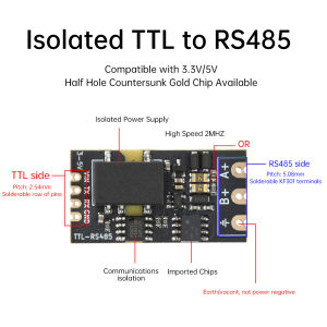 DC 3.3V/5V Isolated TTL to RS485 Level Module Serial Port Auto-Reversing High-Speed 2Mbps Module