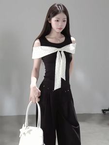 YIKEXIAOYEMEI | Áo Thun Eo Off-Shoulder Sang Trọng