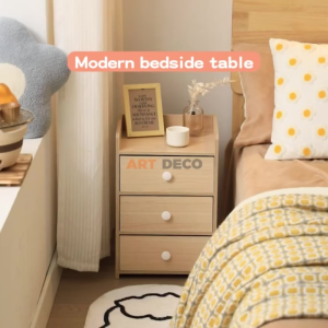 <𝙇𝙖𝙯𝙎𝙜𝙈𝙖𝙡𝙡> Side Table with Drawer + Lock Bedside Table Bedroom Nightstand Side Bed Table
