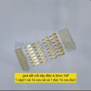 Jack kết nối dây điện 14P loại 6.3mm dành cho ô tô xe máy cao cấp(gồm đầu ghim)