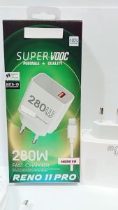 Charger OPPO RENO 11 PRO 280W Super Vooc Fast Charger Support Fast Charging