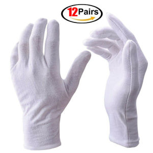 12/24/36คู่ ถุงมือผ้าฝ้าย สีขาว ถุงมือช่าง เพื่อการเกษตรทำสวน ป้องกันมือ ถุงมือ ถุงมือใส่ทำงาน ราคาถูก ถุงมือใส่ทำงาน