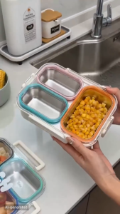 304 Food Grade Stainless Steel Insulated Lunch Box with Lid Portable Leakproof Thermal Bento Food Storage Container