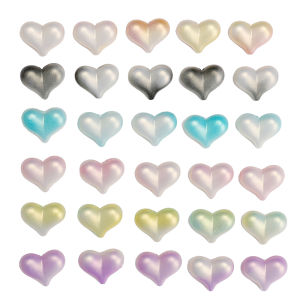 20g/bag 23x18mm Colorful Peach Heart Acrylic Beads Color Gradation Loose Bead For DIY Jewelry Making Necklace Bracelet Charm Accessories