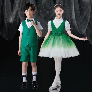 Childrens Performance Clothes Primary School Chorus Poem Recitation Performance Dresses Girl Kindergarten Performance Outfits