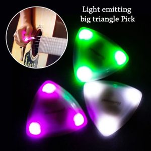 Đèn LED phát sáng móng Pick cảm ứng Luminous guitar điện Ukulele Bass plectrum