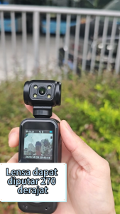 Acroder Pocket Action Camera 4K HD WiFi 2000 mAh battery Daya Tahan Baterai 10 Jam 154 Inch IPS Screen