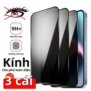 3 Miếng Dán Cường Lực Chống Gián Điệp Bảo Vệ Màn Hình Cho iPhone 15/14/13/12/16 Pro Max Bảo Mật Toàn Diện Tương Thích Với iPhone XR XS MAX