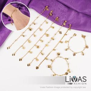 Gelang Tangan Perempuan Dewasa Emas Bangkok Korean Style BFF Bestie Gold Bracelet For Women Aesthetic Friendship Fashion Accessories Charm Murah Ready Stock | LIVAS Fashion