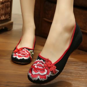 รองเท้าส้นเตี้ยแบบสวมสำหรับผู้หญิง พื้นยาง พื้นรองเท้าแบบสวม พื้นยางแบบสวม สวมใส่สบาย ทรงหัวมน สไตล์สตรีท