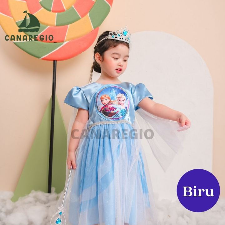 Dress Anak Perempuan Princess Frozen Elsa Gaun Frozen anak Lazada Indonesia