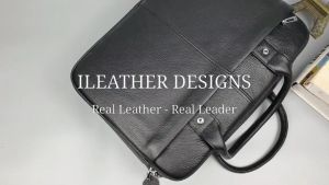 [Da thật] Túi công sở nam Cặp đựng laptop da bò thật 156 inch CD311 (Đen) - 100% da bò thật BH 3 năm