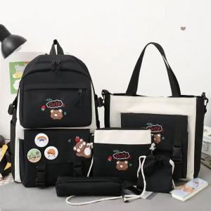 Schoolbag Girls Primary School Students Grade 3 to Grade 6 Preppy Girly Junior High School High School High School Large Capacity Waterproof Backpack Men
