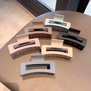 Jepit Rambut Salon Model Kotak Bolong 8 cm Jedai Matte Jepitan Rambut Korea