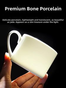 European Style Pure White Bone China Coffee Cup Set Gold Rimmed Ceramic English Style Tea Cup Milk Cup for Hotel Afternoon Tea Commercial Use