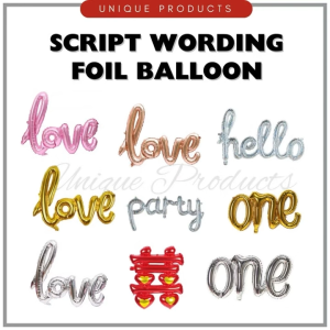 LOVE Enrui Front Wording Foil Balloon Birthday Wedding Balloons Belon Kahwin