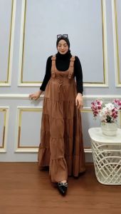 QF Overall tanpa inner TERBARU / Overal 930 bahan babycodoray / gamis terbaru / overall muslimah murah / gamis bahan adem