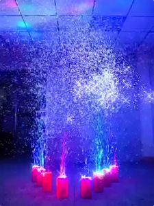 Kebidumei Imitation Firework Bubble Blowing Machine With Music Flash Lights Toys kids Gifts Pro Party Festival Celebrate Wedding CNY Atmosphere Chinese New Year