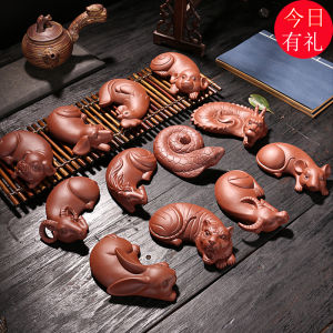 Đồ Trang Trí Bằng Gốm Sứ Chiếu Sáng Theo Hình Con Vật Trong Lịch Sử Trung Quốc Búp Bê Trà Gốm Sứ Màu Đỏ Đồ Chơi Trà Đạo