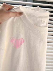 Womens Pure Cotton Short Sleeve Base Shirt Loose Fit Long Sleeve T-Shirt Inner Wear Summer Casual round Neck Top