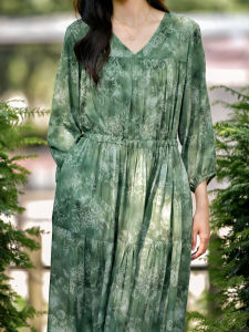 RONGJINSHENG | Loose Printed Cotton Dress Large Size