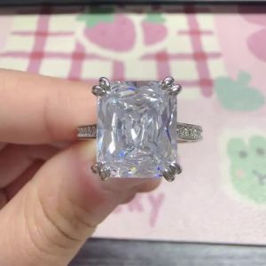Huitan Geometric Crystal Cubic Zirconia Rings for Women Wedding Engagement Band Accessories Classic Eternity Jewelry Drop Ship