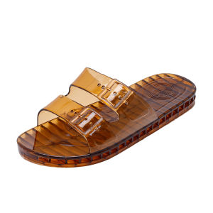 Dép Nhựa Nam Chống Trượt Thoáng Khí Chống Thấm Nước Thường Ngày Mùa Hè Đế Bằng Màu Trơn Dép Xăng Đan Dép Đi Trong Nhà