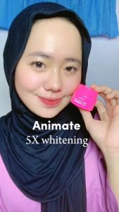 Animate Krim Malam Pencerah Wajah 5X Active Whitening - 30g - Mengandung Niacinamide, Vitamin E, Ekstrak Beras, dan Susu - Melembapkan dan Menutrisi Kulit Wajah - BPOM dan Halal MUI