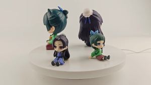 Bandai | Q Version The Apothecary Diaries Maomao Jinshi Mini Figure Anime Periphery Kawaii Sitting Toys Desktop Car Ornaments Model Gift