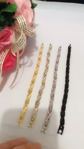 Fashion mens advanced magnetic titanium steel bracelet simple atmosphere male and female couple bracelet student jewelry bracelet