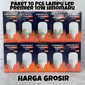 Paket 10 Pcs Lampu Led Hinomaru Premier 10 Watt Cahaya Putih