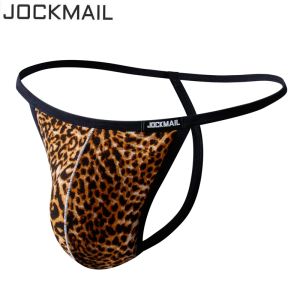 JOCKMAIL | Mens Leopard Pattern Seamless Ultra Thin Elastic T-back Brief