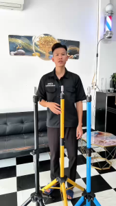Chân Canh Màu Vàng Tập Cắt Tóc Giá Đỡ Đầu Manocanh Chất Liệu Thép Sơn Tĩnh Điện Độ Cao 80cm Đến 1m7