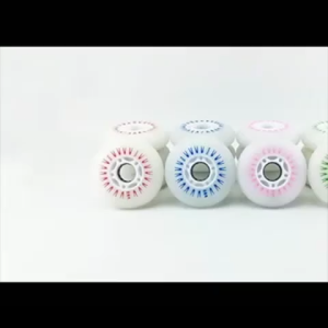 Wheels Inline Skate Ban Nyala Led Warni Karet 70mm 90A Sepatu Roda