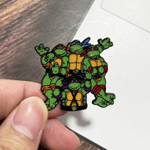Cartoon Turtle Enamel Pin Metal Lapel Brooch Collectible Accessory for Backpack Hat Ideal Gift for 90s Cartoon Fans