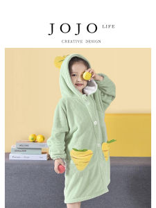 JOJOS L. PD.Beads. Absorbent Cotton Hooded Bath Towel Robe Non-Cotton Polyester Childrens Home Use Bath Skirt Towel Robe