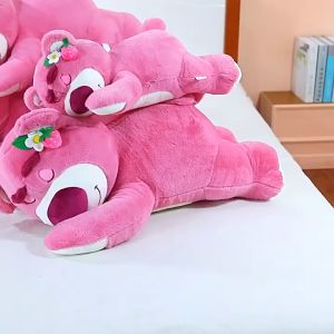 Cute Lotso Strawberry Sleep Bear Plush Doll Toy Story Soft Cushion Pillow Birthday Gift for Kids