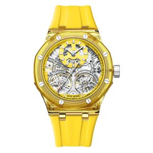 AILANG | AILANG Mens Automatic Mechanical Wristwatch - Three Dial Calendar Stainless Steel Luxury Military Sport Watch