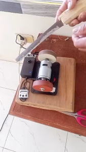 Portable Mini Bench Grinder 7 Inch with Adjustable Speed Electric Sander for Metal and Wood Crafting