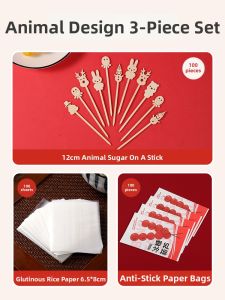 TAFUMAN | Child Friendly Cartoon Bamboo Skewers Set