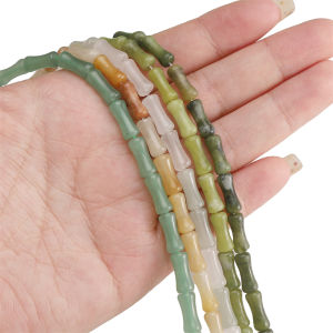 5PCS 5x12mm đá tự nhiên màu khớp tre hạt cho vòng tay thủ công vòng cổ bông tai Keychain tự làm thủ công làm đồ trang sức